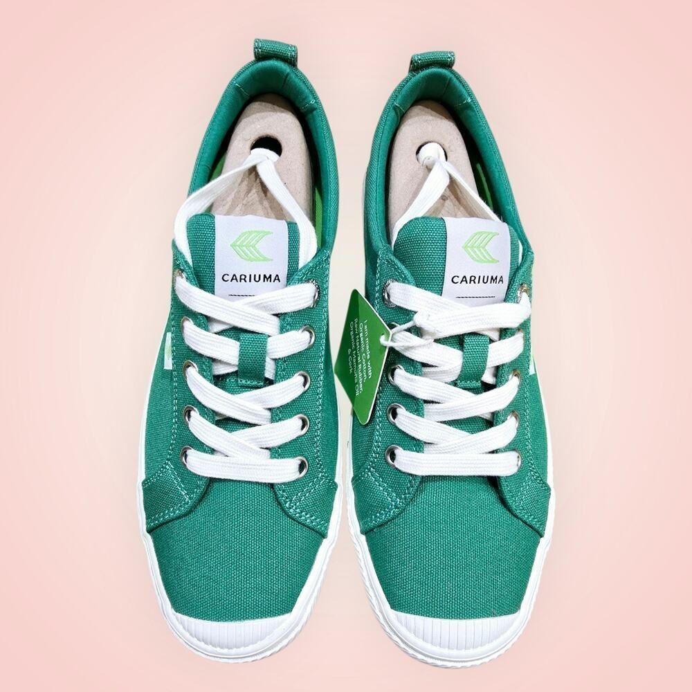 Cariuma 9 Women/7.5 Men OCA Low Green Canvas Sneaker Lace Up NWT NIB